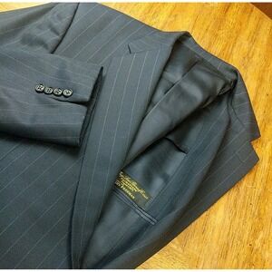 Hickey Freeman Sport Coat Suit Jacket Loro Piana Tasmanian Super 130's Stripe 50